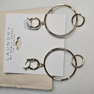 Laundry by Shelli Segal Gold Double Hoop Earrings